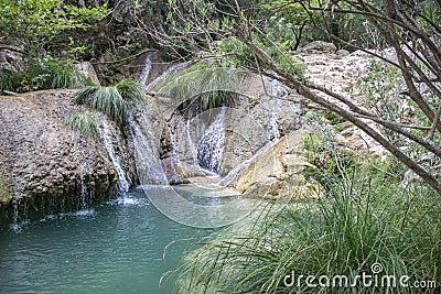 Neda Waterfalls Hidden Gems of Greece Stock Photo